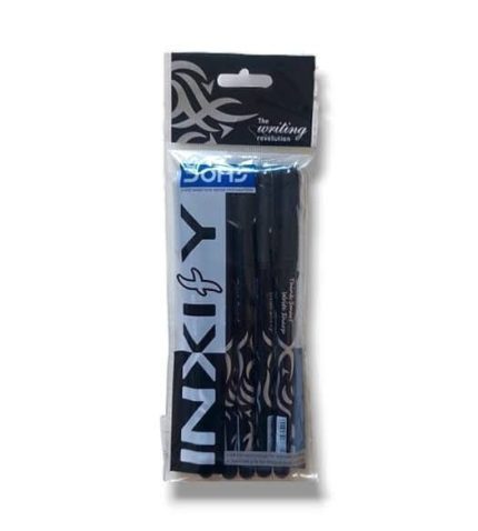 DOMS Inxify Ballpoint Pens (Black) Pack of 5 pcs - PAPERTREE