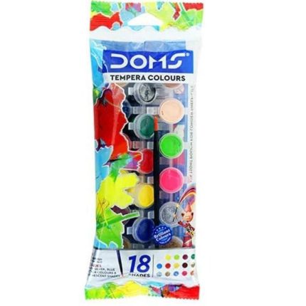 Doms Tempera color 18 shades with Brush - PAPERTREE