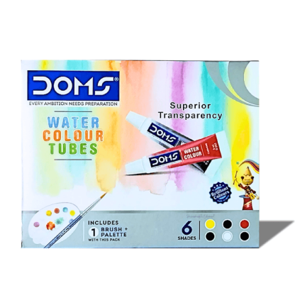 DOMS Water Colour Tube 6 Shades - PAPERTREE