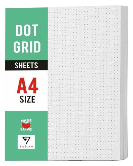 Dotted Loose Leaf Paper 110 GSM off white | Bullet Journal, Writing & Drawing Paper 50 Sheets - PAPERTREE