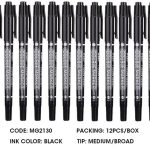 Dual Tip Waterproof Permanent Marker Pen 12 Pcs Black CD Marker Set - PAPERTREE
