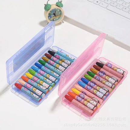 Ducky Premium Oil Pastel Set 12 Vibrant Colors with Storage Case Art Supplies for Drawing & Sketching - PAPERTREE