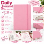 Elegant Elastic Band Hardcover Sketchbook A5 Durable Art Diary Pink & Blue - PAPERTREE