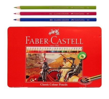 Faber Castell Classic Color Pencils Flat Tin - PAPERTREE