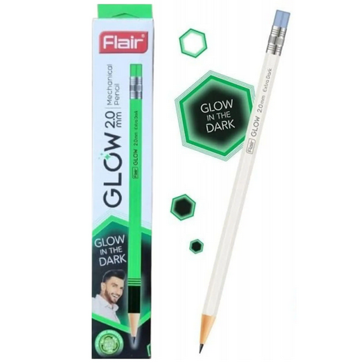 Flair Glow 2mm Mechanical Pencil 2B Extra Dark 2PCS Premium Lead Holder Pencil Set for Writing Drawing and Sketching - PAPERTREE Flair Glow 2mm Mechanical Pencil 2B Extra Dark 2PCS Premium Lead Holder Pencil Set for Writing Drawing and Sketching - PAPERTREE