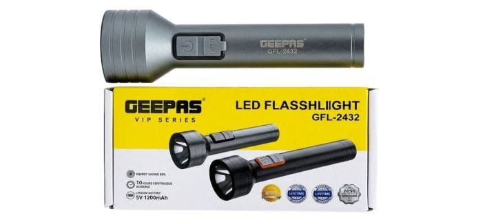 GEEPAS GFL-2432 Rechargable torch light led flashlight - PAPERTREE GEEPAS GFL-2432 Rechargable torch light led flashlight - PAPERTREE