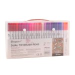 Giorgione 72 Pcs Dual Art Brush Pens Set with Brush Tip and 0.4mm Fineliner Markers for Drawing Coloring Journaling and Calligraphy - PAPERTREE