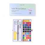 Giorgione G-ZG 50 Colors Metallic Pearlescent Solid Watercolor Paint Set with Water Brush Pen & Metal Storage Box - PAPERTREE