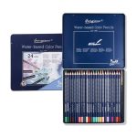 Giorgione® Watercolor Pencils Tin Set of 24 Colors Water-Soluble Colored Pencils for Drawing, Sketching & Watercolor Painting - PAPERTREE