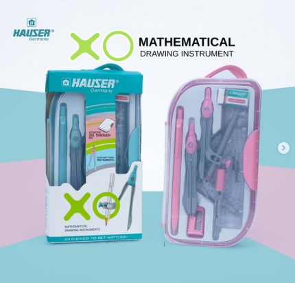 Hauser Mathematical Drawing Instruments Set Geometry Box - PAPERTREE