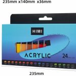 HIMI Acrylic Paint 12 ml x 24 Tubes - PAPERTREE