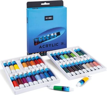 HIMI Acrylic Paint Set 12ml x 36 Colors - PAPERTREE