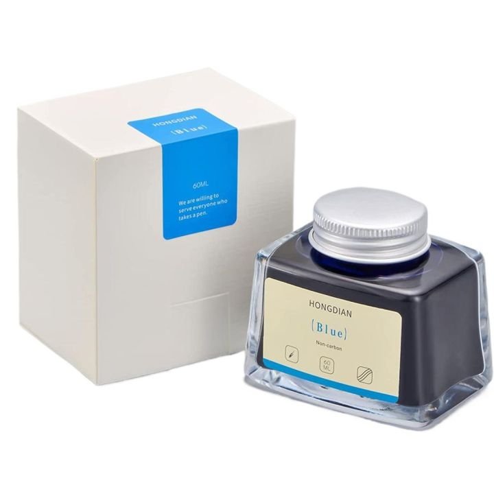 Hongdian Fountain Pen Bottled Ink Blue 60ml – Premium Blue Writing Ink for Fountain Pens, Calligraphy & Journaling - PAPERTREE Hongdian Fountain Pen Bottled Ink Blue 60ml – Premium Blue Writing Ink for Fountain Pens, Calligraphy & Journaling - PAPERTREE