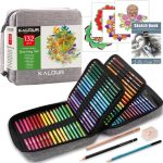 KALOUR 132 Colored Pencils Set with Coloring Book & Sketch Book | Complete Artist Art Kit - PAPERTREE