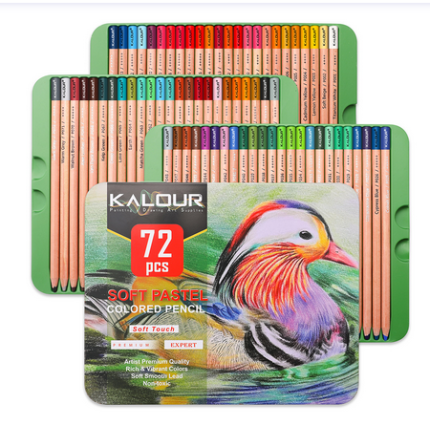 KALOUR 72 Colors Soft Pastel Pencil Set | Professional Art Drawing & Coloring Pencils - PAPERTREE