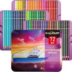 KALOUR Professional Water soluble Colored Pencils Set of 72 Colors - PAPERTREE