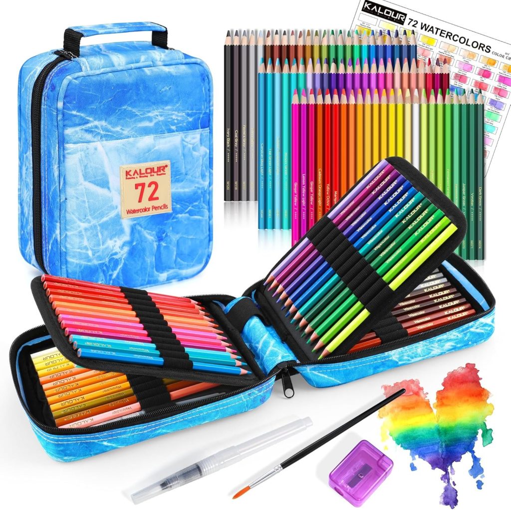 KALOUR Professional Watercolor Pencils 72pc - PAPERTREE