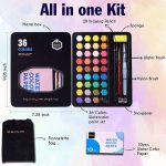Keep Smiling 36 Colors Watercolor Cake Set with Brush & Tin Box - PAPERTREE