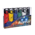 Keep Smiling Acrylic Color Set 76ml 6 Pieces | Fine Quality Acrylic Paint for Canvas, Craft & Art Projects - PAPERTREE