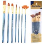 Keep Smiling Nylon Hair Artist Brush Set 7 Pcs - PAPERTREE