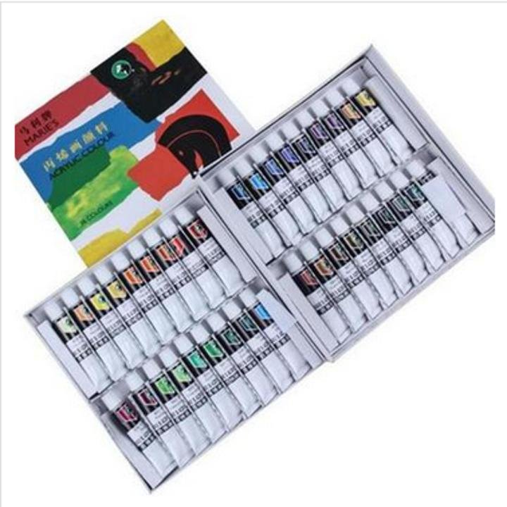 Marie's 36 Color Acrylic Paint Set 12ml Professional Artist Acrylic Colors for Canvas, Craft & Painting - PAPERTREE Marie's 36 Color Acrylic Paint Set 12ml Professional Artist Acrylic Colors for Canvas, Craft & Painting - PAPERTREE
