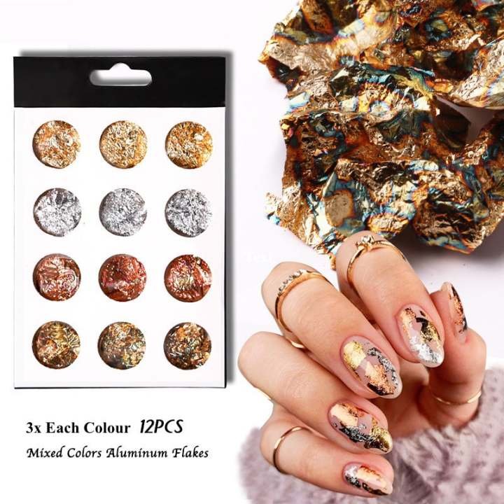 Metallic Foil Flakes Multicolor Nail Art & Craft Decoration Paper for Resin Art, DIY Projects and Creative Designs - PAPERTREE Metallic Foil Flakes Multicolor Nail Art & Craft Decoration Paper for Resin Art, DIY Projects and Creative Designs - PAPERTREE