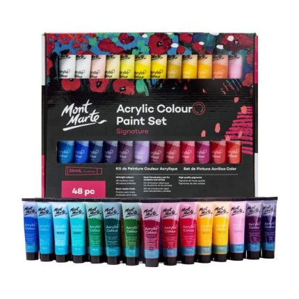 Mont Marte Acrylic Color Paint Set Signature 48pc x 36ml - PAPERTREE