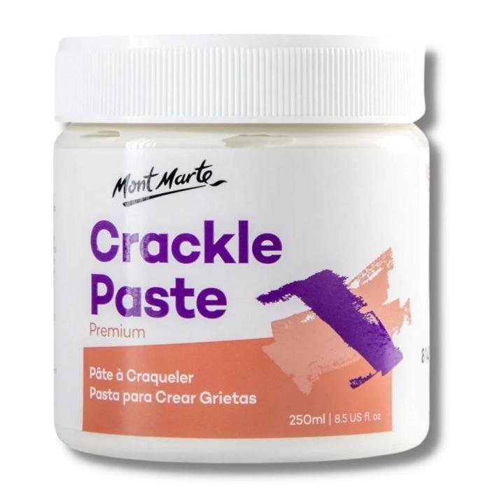 Mont Marte Acrylic Medium Crackle Paste 250ml – Texture Medium for Crackle Effects on Canvas Wood and Mixed Media Art - PAPERTREE