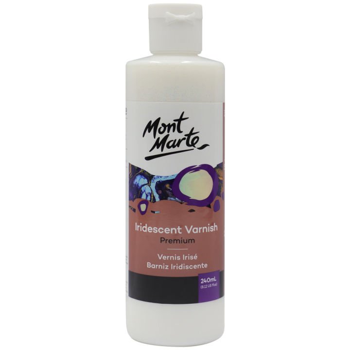 Mont Marte Acrylic Medium Iridescent Varnish 240ml – Protective Gloss Finish Varnish for Acrylic Paintings & Canvas Art - PAPERTREE Mont Marte Acrylic Medium Iridescent Varnish 240ml – Protective Gloss Finish Varnish for Acrylic Paintings & Canvas Art - PAPERTREE