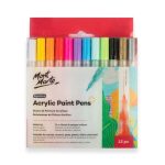 Mont Marte Acrylic Paint Pens Fine Tip 12 Piece Set Multi-Surface Acrylic Paint Markers for Detailing, Art & Crafts - PAPERTREE