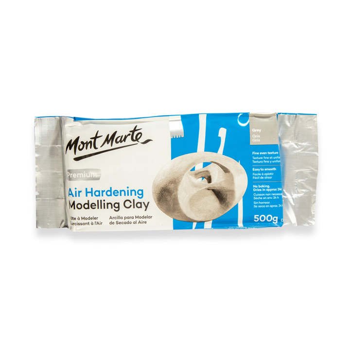 Mont Marte Air Hardening Modelling Clay Grey - 500g - PAPERTREE Mont Marte Air Hardening Modelling Clay Grey - 500g - PAPERTREE