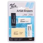 Mont Marte Artists Eraser Pack 4 Pcs for Drawing, Sketching & Shading - PAPERTREE
