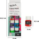 Mont Marte Fabric Paint Set 8 Colors 20ml for Clothes & DIY Crafts - PAPERTREE