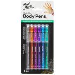 Mont Marte Face n Body Metallic Body Art Pens 6pc Temporary Tattoo Pen Set - PAPERTREE
