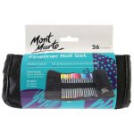 Mont Marte Fineliner Roll Set 36pc Colored Fine Tip Pens for Drawing, Journaling, Illustration & Writing - PAPERTREE