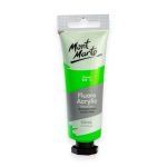 Mont Marte Fluro Acrylic Paint Green 50ml Fluorescent Acrylic Color for Canvas, Crafts & Creative Art Projects - PAPERTREE