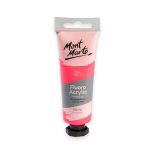 Mont Marte Fluro Acrylic Paint Pink 50ml Fluorescent Acrylic Color for Canvas, Crafts & Creative Art Projects - PAPERTREE