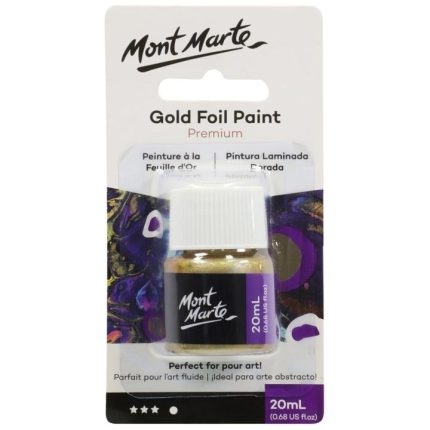Mont Marte Foil Paint 20ml Gold Metallic - PAPERTREE