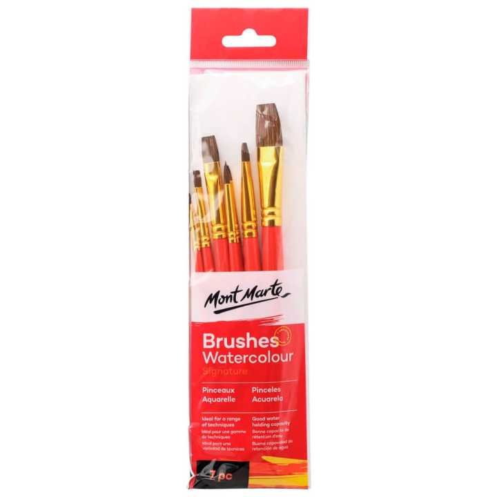 Mont Marte Gallery Series Watercolor Brush Set 7pcs – Professional Artist Brushes for Watercolor Painting & Fine Art - PAPERTREE Mont Marte Gallery Series Watercolor Brush Set 7pcs – Professional Artist Brushes for Watercolor Painting & Fine Art - PAPERTREE