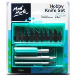 Mont Marte Hobby Knife Set 13pc with SK5 Blades | Precision Craft Cutting Tool Set for Art & DIY Projects - PAPERTREE