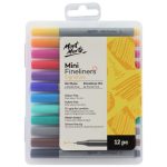 Mont Marte Mini Fineliners Pen 12pc Fine Tip Colored Pens for Drawing, Journaling, Writing & Creative Projects - PAPERTREE
