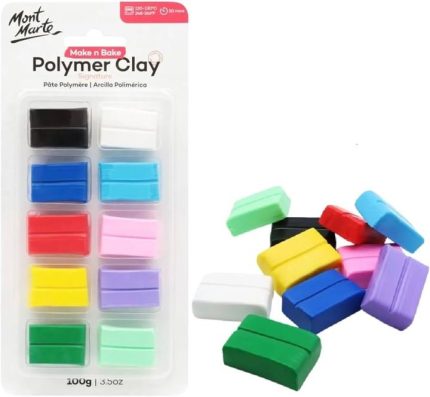 Mont Marte Multicolor Polymer Clay Set 10 Pcs - PAPERTREE