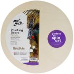 Mont Marte Round Painting Board 30cm 11.8 Inch Wooden Art Panel - PAPERTREE