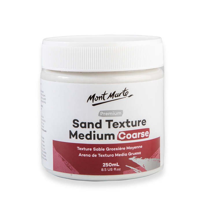 Mont Marte Sand Texture Medium Coarse 250ml | Acrylic Texture Medium for Dimensional Art | Professional Texture Paste - PAPERTREE Mont Marte Sand Texture Medium Coarse 250ml | Acrylic Texture Medium for Dimensional Art | Professional Texture Paste - PAPERTREE
