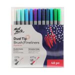 Mont Marte Signature Dual Tip Brush Fineliners 48 Piece Marker Set - PAPERTREE