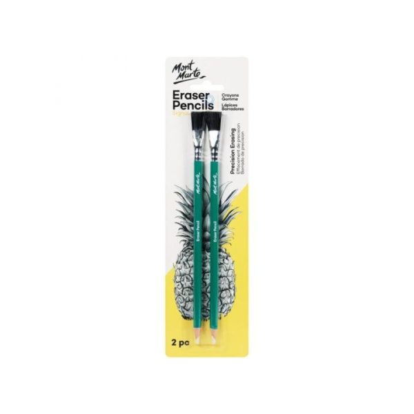 Mont Marte Signature Eraser Pencil Set 2 Pcs for Precise Art Corrections - PAPERTREE