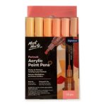 Mont Marte Skin Tones Acrylic Paint Marker Set Broad Tip 12pc Multicolor Art Marker Pens - PAPERTREE