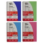 Mont Marte Visual Art Diary A4 Spiral Bound Sketchbook 110gsm White Paper 120 Sheets Color Cover - PAPERTREE