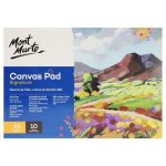 Mont Marte White Canvas Pad A5 Acid-Free Acrylic Gesso Primed 10 Sheets - PAPERTREE