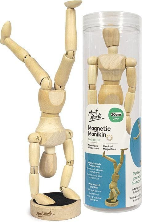 Mont Marte Wooden Manikin Magnetic 20 cm (7.9 Inch) - PAPERTREE Mont Marte Wooden Manikin Magnetic 20 cm (7.9 Inch) - PAPERTREE